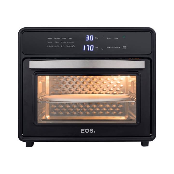 Forno Elétrico e Air Fryer Oven Pizza EOS 30 Litros Premium Digital All Black EFE30APD 110V