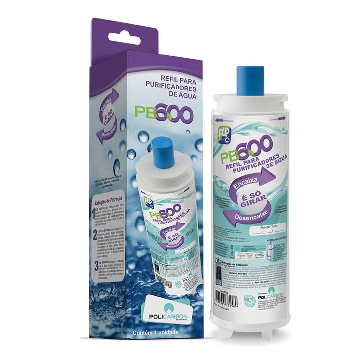 Filtro Refil Policarbon PB600 para Purificadores de Água Masterfrio Branco Antigo 7732