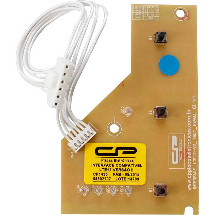 Placa Interface para Lavadora Electrolux LTE12 CP1436