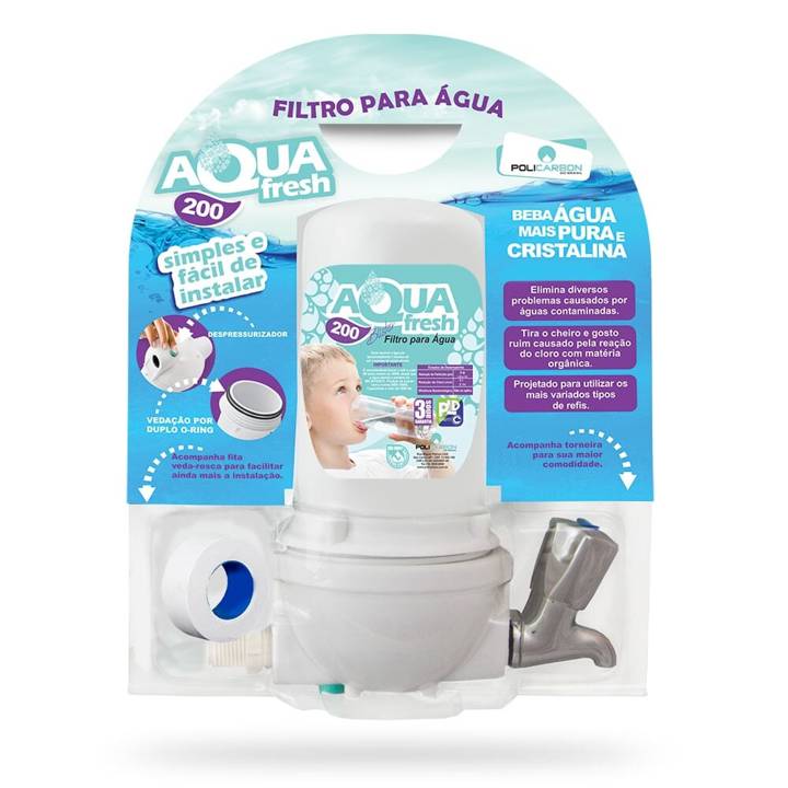 Torneira com filtro Policarbon Aquafresh Pratic 200 BR Branca