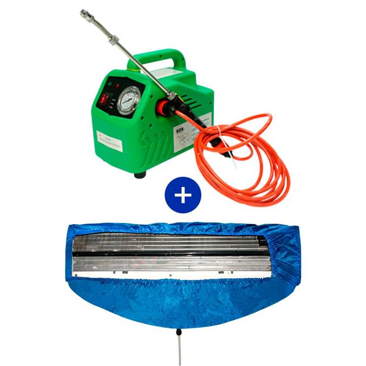 Kit de Limpeza EOS para Ar Condicionado Split High Wall 9000 a 18000 BTUs com Bomba de Limpeza EOS PCW-4S + Bolsa Coletora 220V