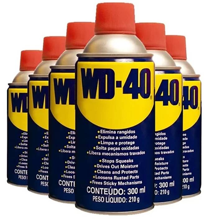 Desengripante Lubrificante Multiuso WD40 - Kit com 6 Latas de 300ml
