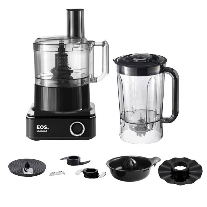 Processador de Alimentos EOS Premium 7 em 1 Multipro Master Digital All Black 1000W EPS03P 110V