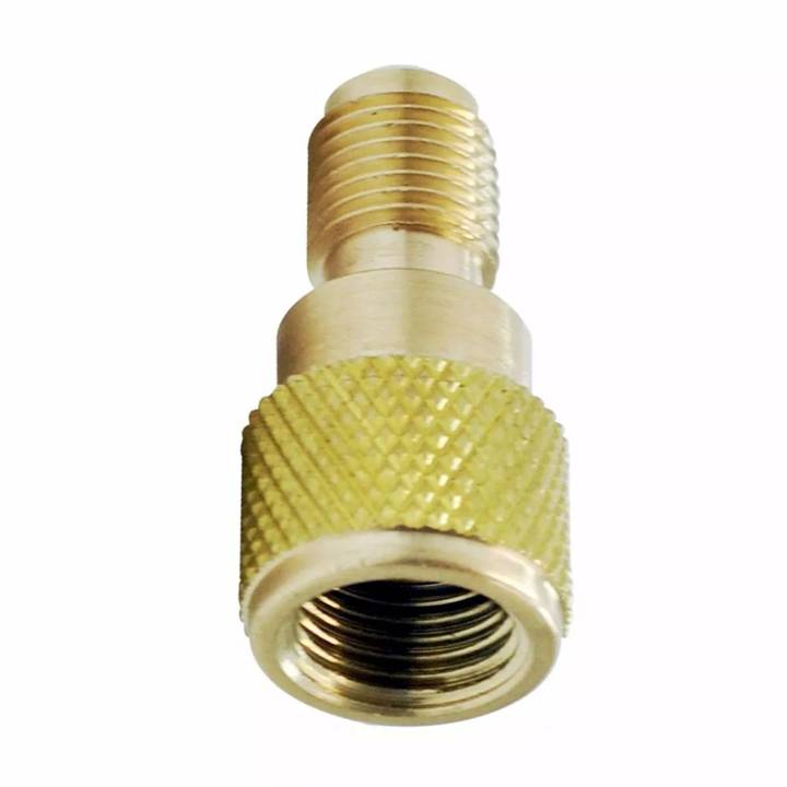Adaptador Mangueira R410A Rosca Sae 5/16 Femea X 1/4 Macho