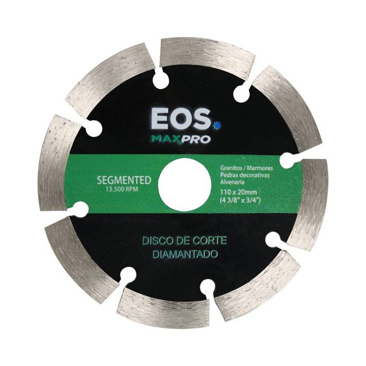 Disco de Corte Diamantado Segmentado 110mm EOS ESC01PRO 110x20x10mm