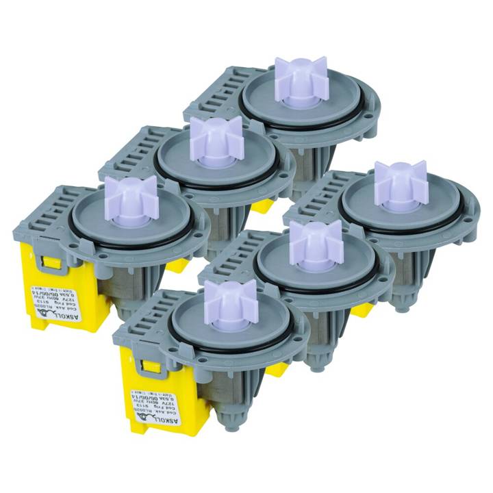 Bomba de Drenagem de Água Askoll para Lavadora Universal Sem Carcaça 110V - Kit com 6 peças