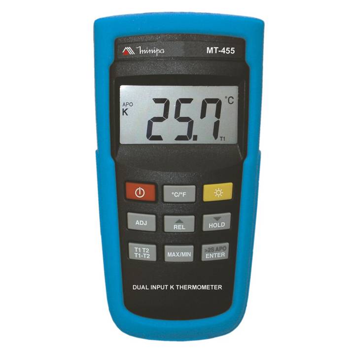 Termômetro Digital Minipa 2Canais -50C Á 1372C MT-455A