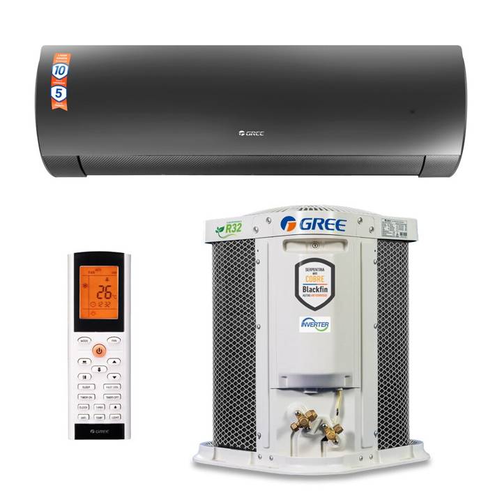 Ar-Condicionado Split Inverter 12000 BTUs Gree G-Diamond High Wall Só Frio GWC12ACC-D6DNA1A/I GWC12ACC-D6DNA1A/O 220V
