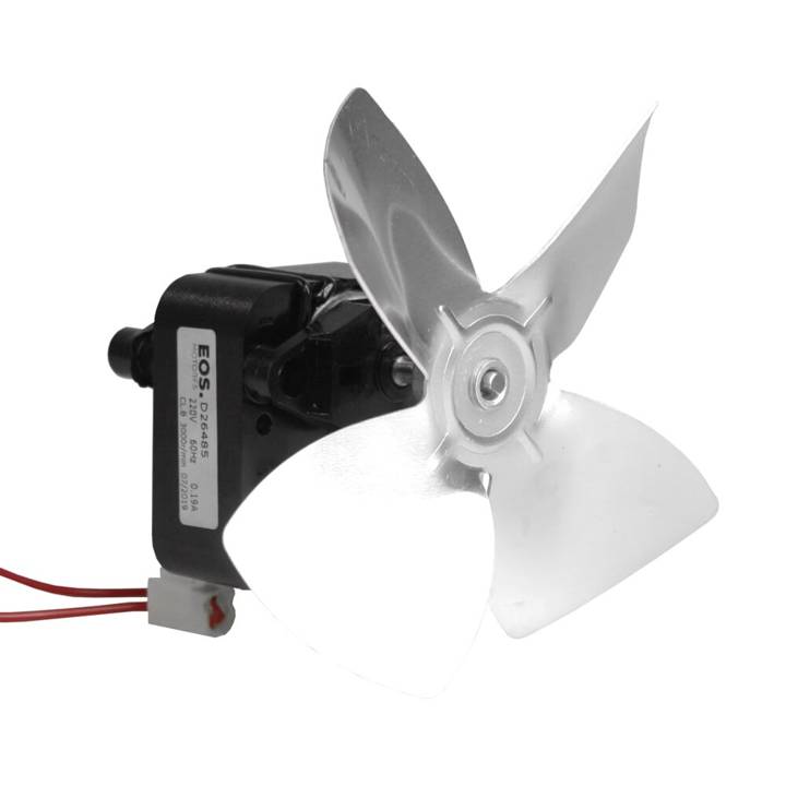 Micro Motor Ventilador Soprador 1/100 EOS para Geladeiras Metalfrio com Hélice em Alumínio Sem Suporte 220v