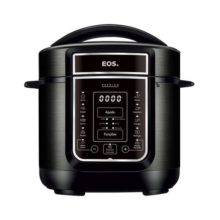 Panela de Pressão Elétrica 5 Litros EOS Multicooker Digital Inox Preto EPP50DP 110V