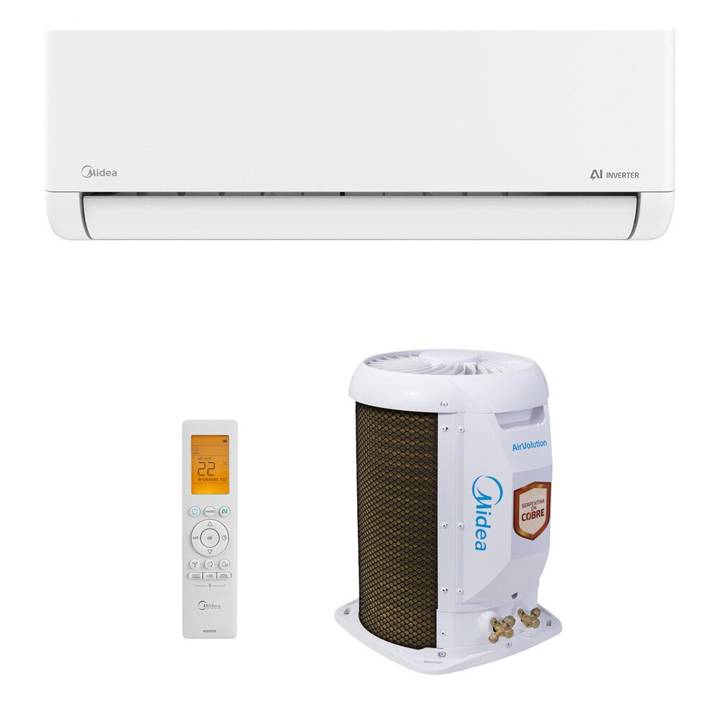 Ar-Condicionado Split Inverter 9000 BTUs Springer Midea AI Airvolution High Wall Quente e Frio 42EFVQA09M5/38TAVQA09M5 220V
