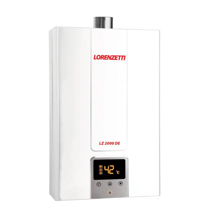 Aquecedor de Água a Gás Lorenzetti Digital 20 Litros (Gás Liquefeito de Petróleo) Branco LZ 2000DE-B Bivolt