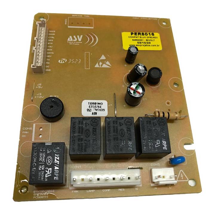 Placa de Potência ASV Compatível com Refrigerador Electrolux PER8016 Bivolt