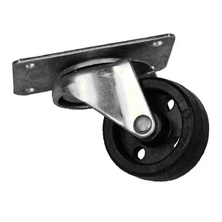 Rodízio Nylon com Placa Simples até 100Kg