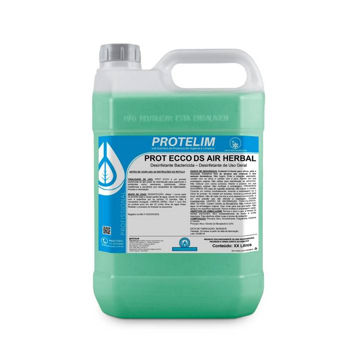 Bactericida Proteção Ecco Air Herbal K.M.C 5 Litros