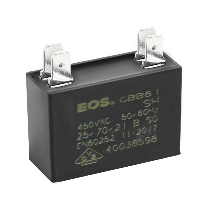 Capacitor Caixa 5 Mfd 450V com 4 Terminais 47mm X 17.5mm X 33mm EOS