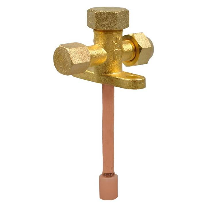 Válvula Serviço 1/4 Ar Split C/Acesso 1/4Sae tipo Schrader para Carga Gás Eos