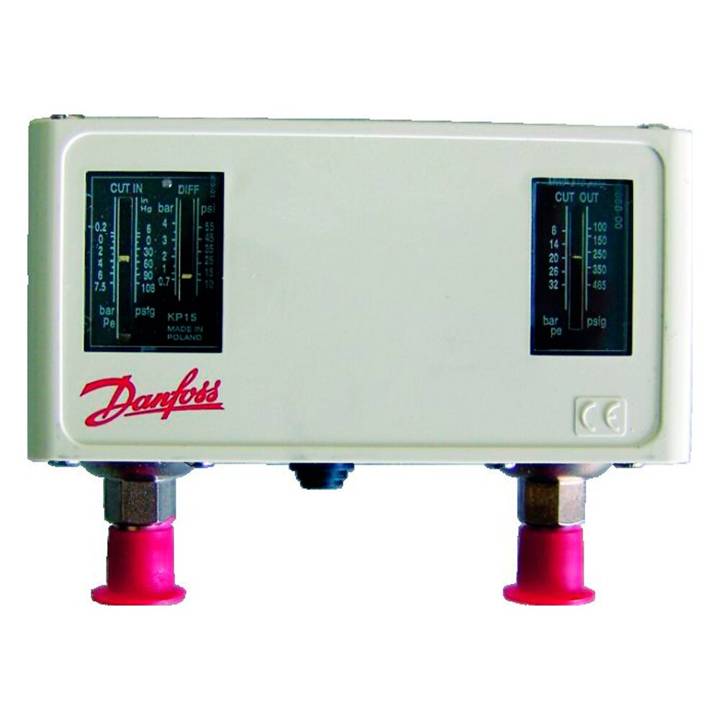 Pressostato Alta/Baixa -0.2 A 7.5 Bar / 8 A 32 Bar 060-124166 Danfoss