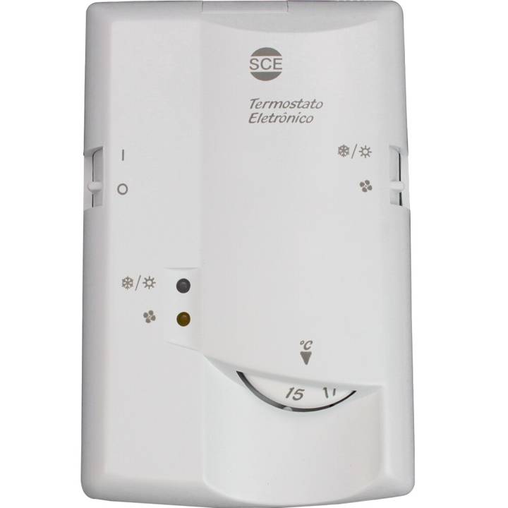 Termostato SCE Eletrônico Tvcpi102 24V 2 Estágios 1 Velocidade
