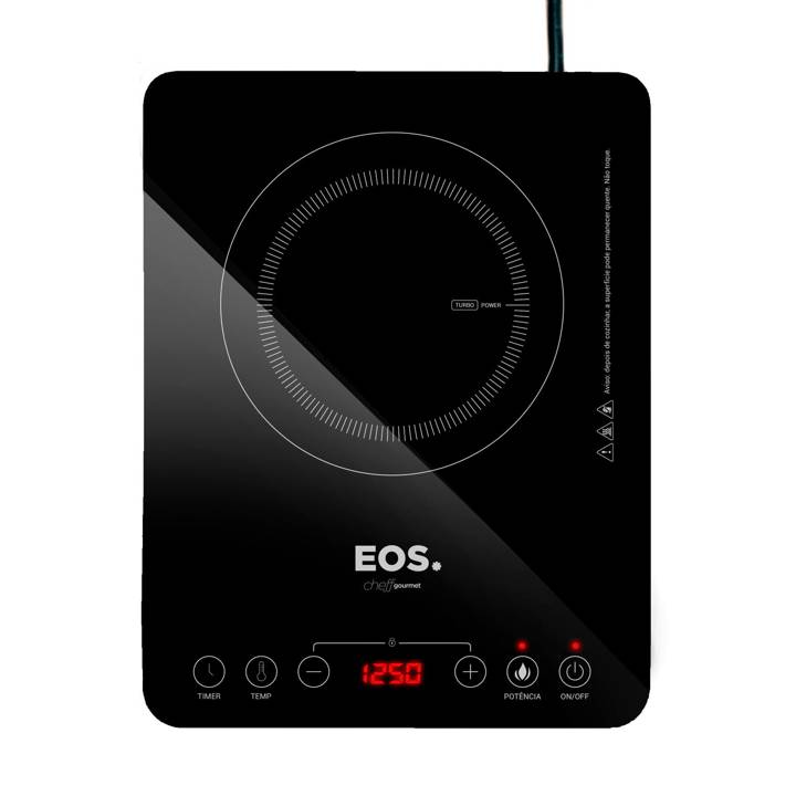 Cooktop de Indução 1 Boca EOS Cheff Gourmet Preto 2000W ECI01PPB Bivolt