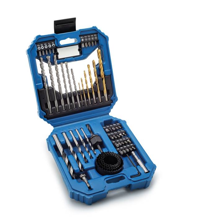 Jogo de Bits e Brocas EOS Titanium 56 Peças com Maleta EKF01