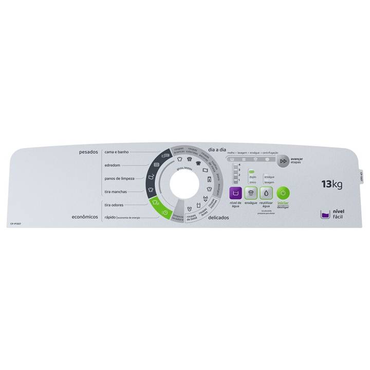 Painel Decorativo CP Placas para Lavadora Compatível Consul W10890272