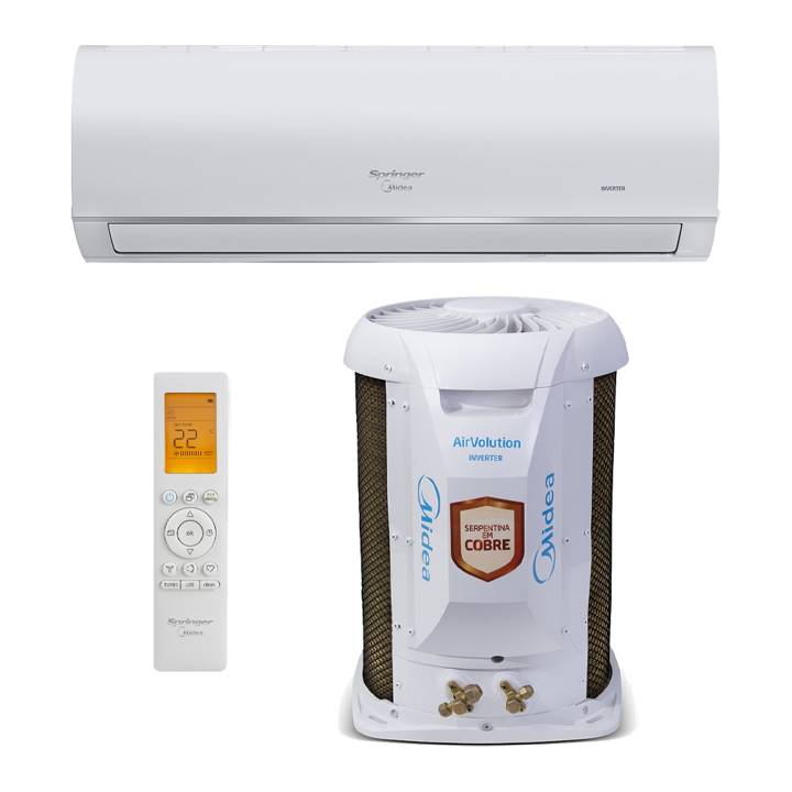 Ar-Condicionado Split Inverter 9000 BTUs Springer Midea Airvolution Connect High Wall Só Frio 42AFVCI09S5/38TVCI09S5 220V
