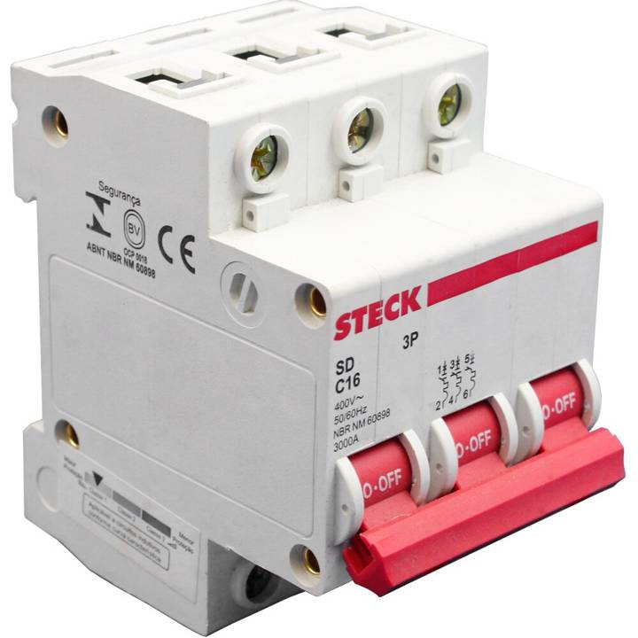 Disjuntor Trifásico 32 Amperes 3 Polos SDD63C32 Steck