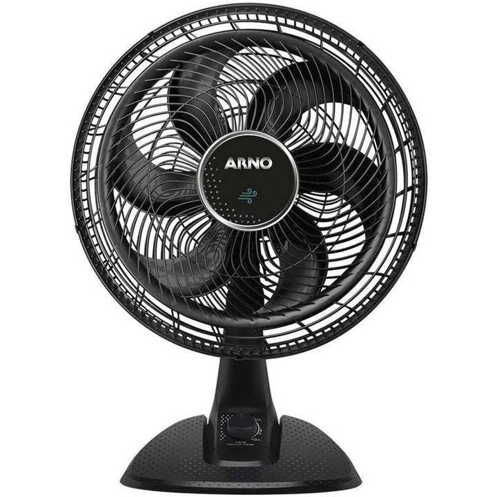 Ventilador de Mesa Arno Ultra Silence Force Desmontável com 6 Pás 40cm VD40 Black 220V