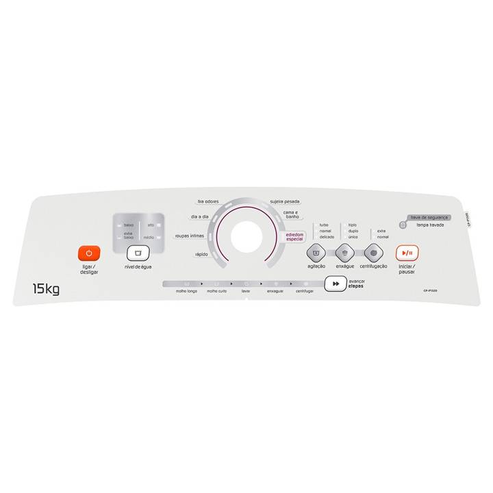 Painel Decorativo CP Placas com Trava Compatível Lavadora Brastemp/Consul (Cp1320) W11372404