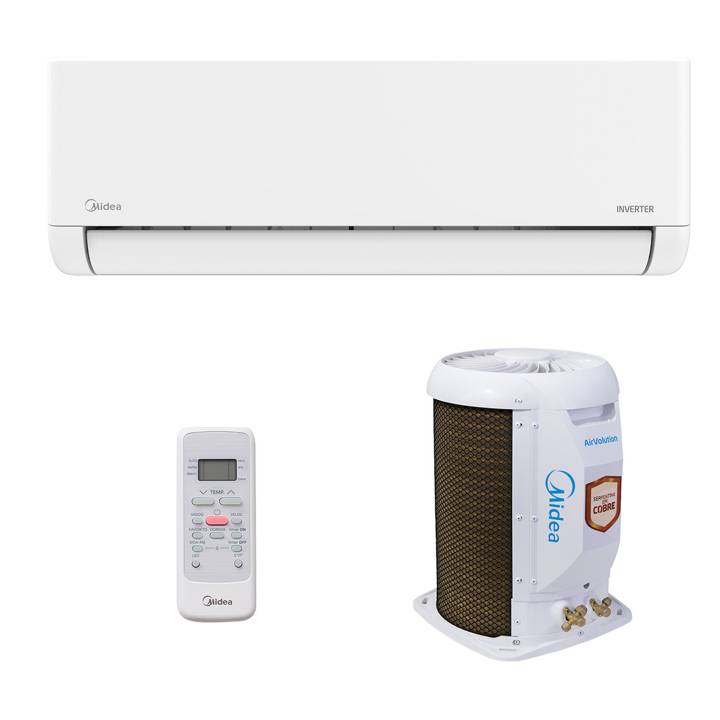 Ar-Condicionado Split Inverter 9000 BTUs Midea Lite High Wall Só Frio 42EBVCB09M5/38TBVCB09M5 220V