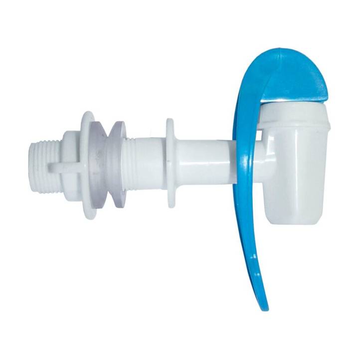 Torneira Bebedouro Garrafão R3/8 Automático Branco/Azul
