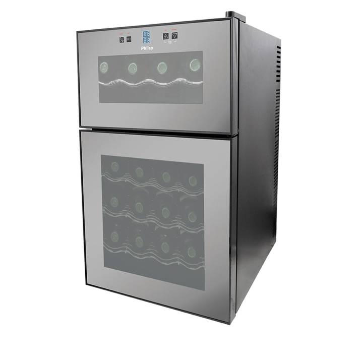 Adega Climatizada 24 Garrafas Philco Dual Zone Titanium PAD24 110V