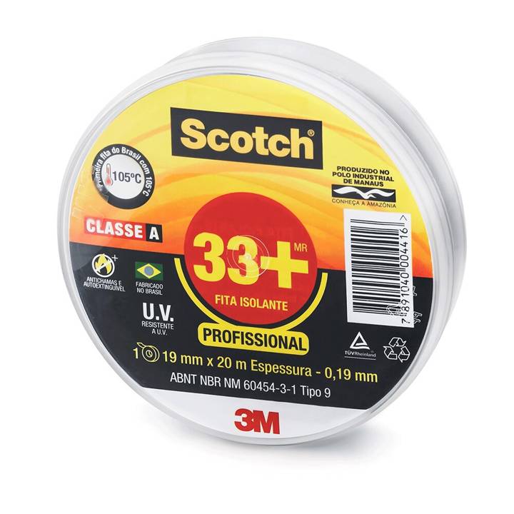Fita Isolante Scotch 3M 33 + 19mm x 20m HB004482483