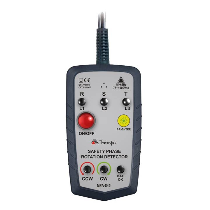 Fasímetro Minipa CAT II 600V 400Hz MFA-840A