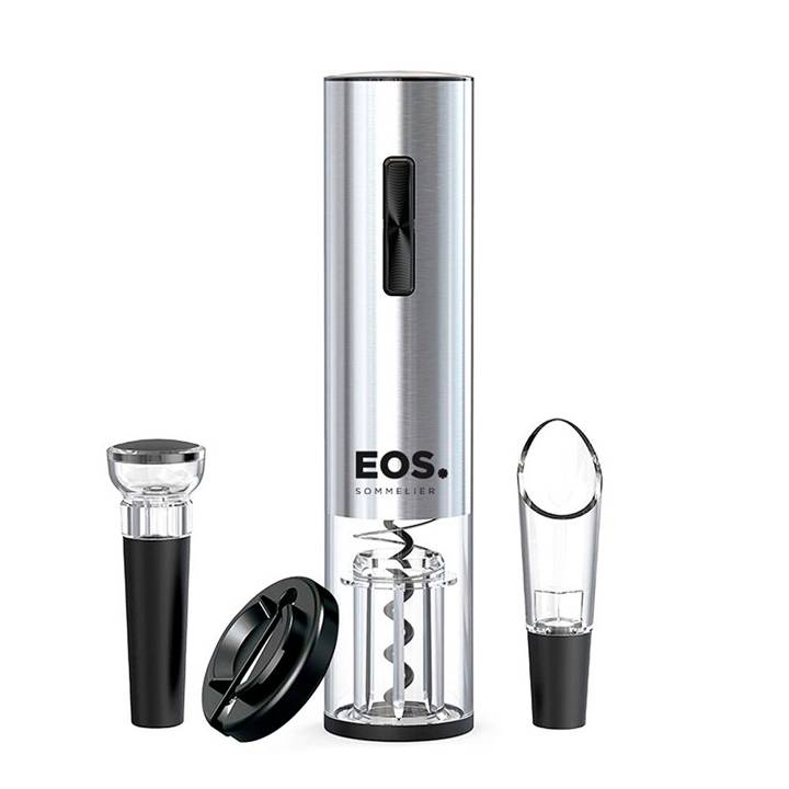 Kit Abridor de Vinho Elétrico Inox EOS EAB02K à Bateria