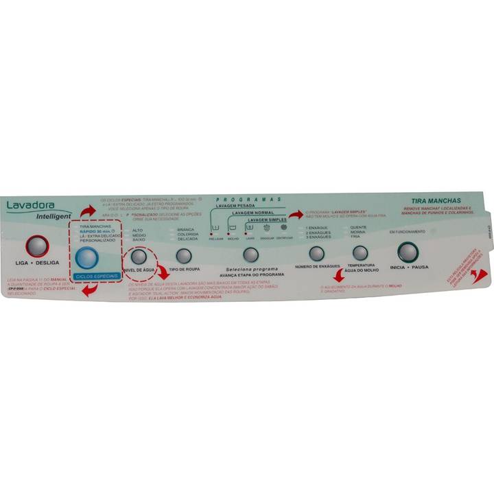 Painel Decorativo Compatível Brastemp BWQ22D Cp Placas