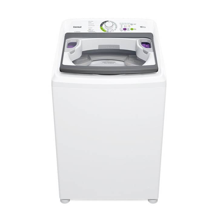 Lavadora de Roupas Consul 15Kg Lavagem Econômica e Ciclo Edredom Branco CWH15ABBNA 220V