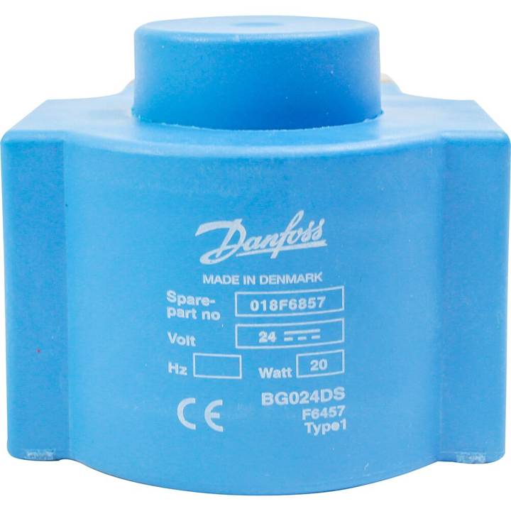 Bobina Válvula Solenoide Caixa Terminal com entrada p/ Cabo 018F6857 16W 24VCC Danfoss
