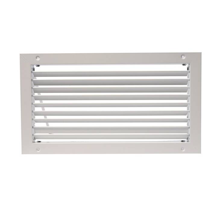 Grelha Aletas Móveis Horizontal Trox 165x165mm com Registro Série AG Branca