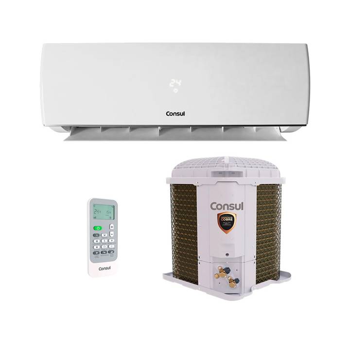Ar-Condicionado Split 12000 BTUs Consul High Wall Só Frio com Serpentina de Cobre CBN12DBBNA/CBO12DBBNA 220V