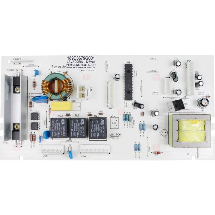 Placa Eletrônica ASV Compatível com Lavadora de Roupas GE 8/10 3 Botões PEL3601 110V