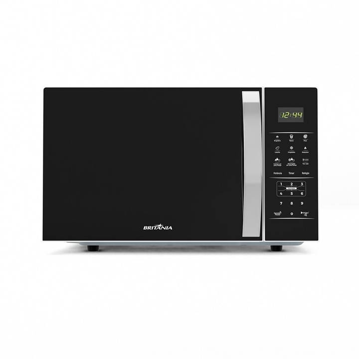 Micro-ondas Britânia 25 Litros Limpa Fácil Preto 1100W BMO28 220V