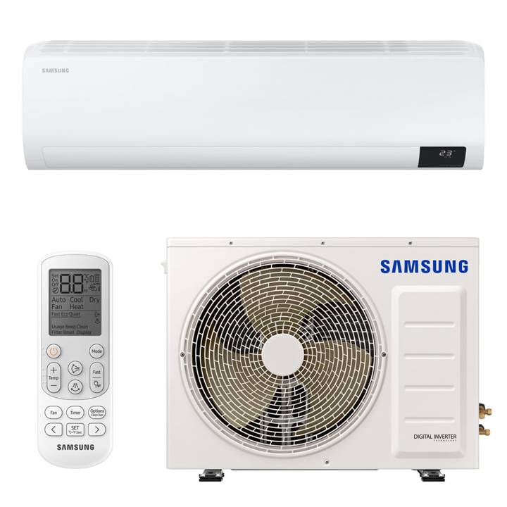 Ar-Condicionado Split Inverter 12000 BTUs Samsung Ultra High Wall Só Frio AR12CVHZAWKNAZ/AR12CVHZAWKXAZ 220V