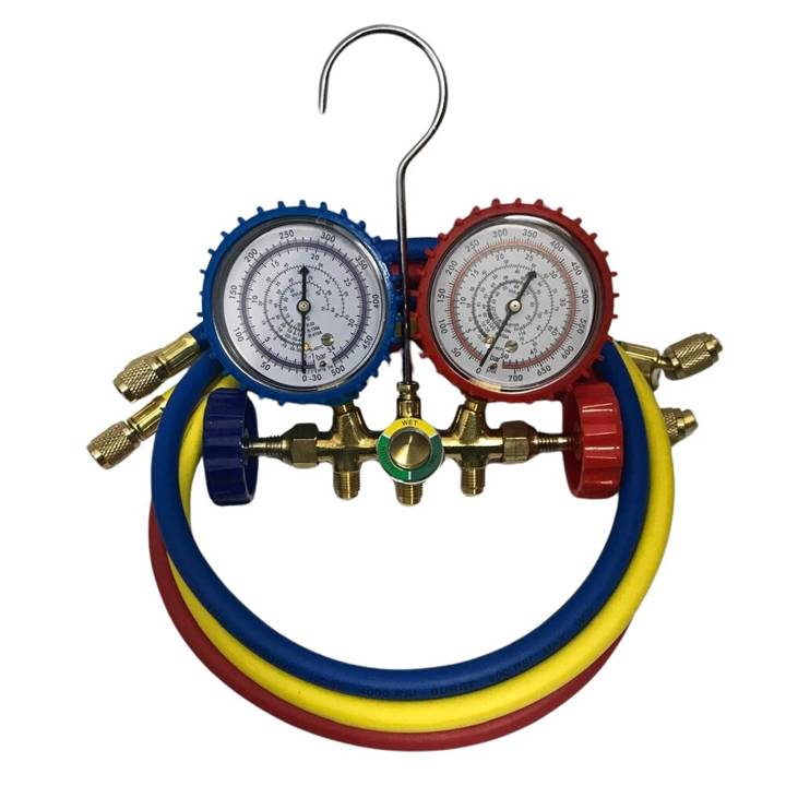 Manifold Vulkan com Visor e 3 Mangueiras 90cm 1/4 x 5/16 SAE VLCT-536