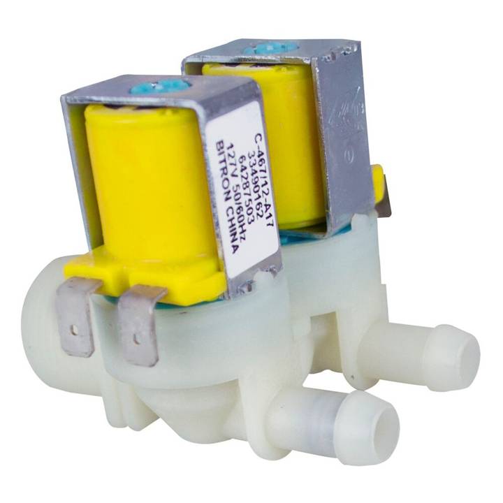 Válvula Água Dupla Lavadora Electrolux 110V Ltr10/12 Ltc10/12 Lts12