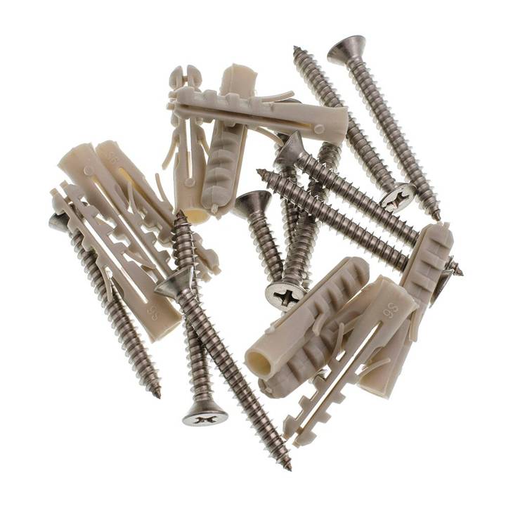 Kit de Parafuso Inox Bemfixa Fenda Phillips Cabeça Chata com Bucha Nylon 6mm Cartela de 10 Peças 3282