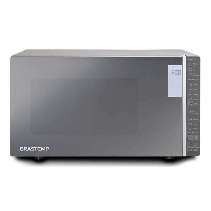 Micro-ondas Brastemp 32 Litros Inox com Grill e Painel Integrado BMG45ARBNA 220V