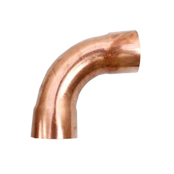 Curva 90° de Cobre 1/2" Parede 1,40 mm Forming Tubing para Refrigeração e Ar-Condicionado C90E012140