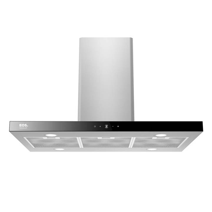 Coifa e Depurador de Ilha EOS 90cm Premium com Painel Digital Touch e Vazão de 1200m³/h Inox ECO91ITDI 220V